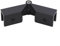 HEBEOT Glass Clamp, Brass Glass Panel Fixing Clamp Shower Door Glass Bracket 90 Degree Corner L Shape Connector Clip Holder for Accommodate Glasses 8 to 12 Mm(Black)