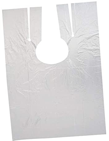 Zerodeko 100 Stück Einweg Friseurumhang Plastik Schutzschürze für Haarschnitt und Färbung für Friseursalons und DIY Nutzung