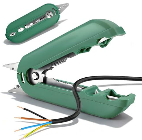 Pelacables Electricista 7 en 1 Profesional, Alicates Electricista | Acero al Carbono, 8-16 AWG (1.5-10 mm²), para Mantenimiento de Cables en el Hogar y Trabajo Eléctrico
