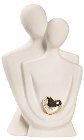 Milageto Statue eines Sich umarmenden Paares, Liebesfigur, romantische Wohndekoration, Figuren, Kunstskulptur für Hochzeiten, Erinnerungsstücke, Bücherregal,