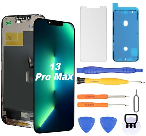 NB+ Replacement Screen for iPhone 13 Pro Max LCD Retina Full HD Display Digitizer with Fully Repair Tool Kits, Screen Protector, Waterproof Tape