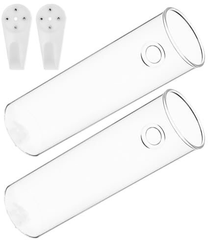 2pcs Wall Mounted Glass Test Tube Vases for Wall Decor | Hanging Display for Bouquets, Decorative Hydroponic Use, Kitchen and Housewarming Gift