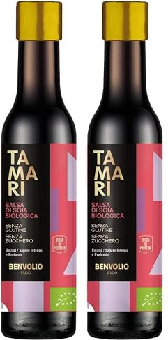 BENVOLIO Studio - Tamari Salsa di Soia Senza Glutine BIO | 250ml | Gusto Ricco ed Intenso - Fermentazione Naturale - Tradizione Giapponese - Ideale per Zuppe, Marinature, Insalate (TAMARI BIO)