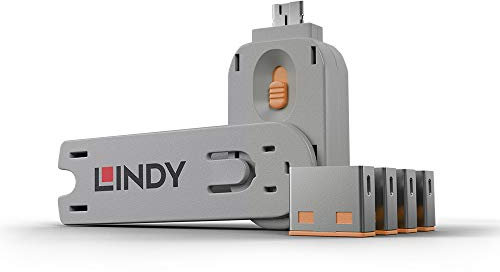 LINDY 40453 USB Typ A Port Schloss, orange