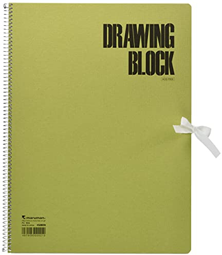Maruman Olive Drawing Block Sketch Book, F4, 13.27 x 9.92, 20 Sheets