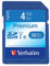 Verbatim 96171 4GB Premium SDHC Memory Card, UHS-I U1 Class 10, Blue