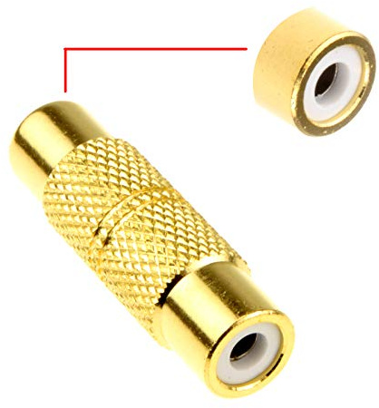 kenable Phono RCA Socket Audio Video Coupler Pro Metal Single Adapter GOLD