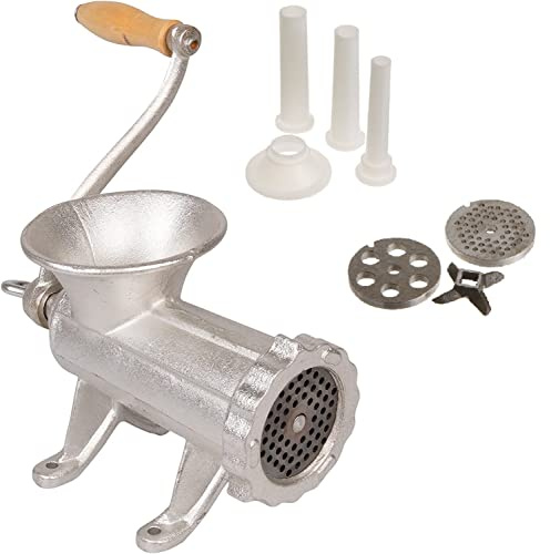 CucinaPro Cast Iron Table Mount Meat Grinder by with Two 2 3/4 Cutting Disks