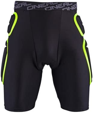 O'NEAL | Protector-Cortos | Motocross Enduro | Espuma EVA de Alta Densidad Duradera, Almohadillas de ventilación integradas, Zona de Cintura elástica | Trail Short | Adultos | Lima Negra | Talla S