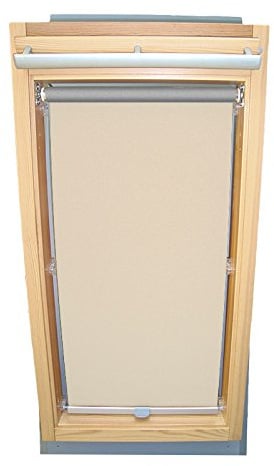 Hochwertiges Abdunkelungsrollo Rollo Thermo creme für Velux DKL/DKU/RHL/RHU-EP GGU,GPU,GHU,GTU SK08 ALU // Verdunkelungsrollo/Verdunkelungs-Rollo/Fensterrollo