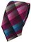 TigerTie - Modische Designer Krawatte in lila rosa petrol türkis beige braun kariert