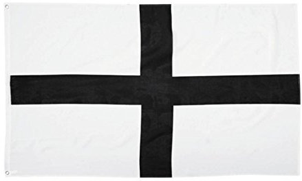 Isideco Flagge Deutscher Ritterorden schwarzes Kreuz auf Weiß 90x150cm