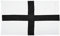 Isideco Flagge Deutscher Ritterorden schwarzes Kreuz auf Weiß 90x150cm