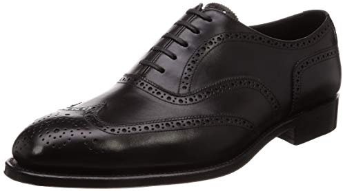 TOMOE(トモエ) Men's Full Brogues, Black, 26 cm 3E