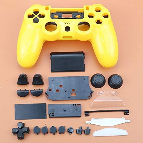 Custodia completa con pulsanti per controller wireless PS4 JDM-011 JDM-001 (giallo)