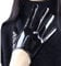 DooWay Latex-Handschuhe, extra kurz, 16 cm, Kunstleder, Dunkelbraun, Kaffee-Glanz, Schwarz, Schwarz glänzend, 16 cm