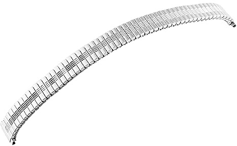 Excellanc- Uhrenarmband Ersatz Zugarmband Edelstahl flexibler Anstoß 10-16 mm 16-24 mm (Anstoßbreite: 10 bis 16 mm, silberfarbig 3)