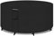 PATIO PLUS Gartentisch abdeckungen rund mit Lüftungsschlitzen, 600D Oxford-Gewebe runde Patio Set Tisch abdeckung, Gartenmöbel Set Abdeckung wasserdicht, Winddicht, Anti-UV, 200x80cm, schwarz