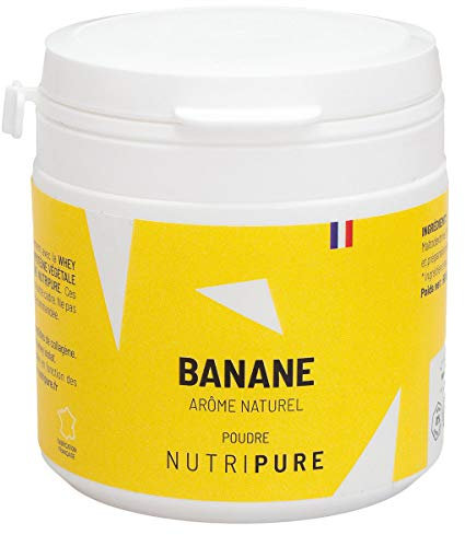 Nutripure | Arômes Naturels Whey, Protéine Végétale, Collagène, BCAA | Banane | Pour Boissons ou Pre Workout | 100% Ingrédients Naturels et BIO Compatibles | Sans OGM | Made in France