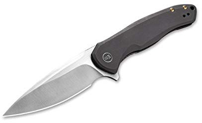 WE Knife Unisex – Erwachsene Kitefin Black Taschenmesser, Schwarz, 19