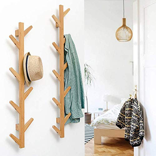 Jarredly Perchero Vertical Doméstico De Estilo Europeo, Perchero Montado En La Pared, Perchero De Seis Ganchos De Color Madera, Tipo De Rama De Árbol, Decoración De Pared Moderna para El Hogar