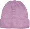 styleBREAKER Damen Strickmütze mit Rautenförmigem Rippmuster und breitem Umschlag, Feinstrick Mütze, Strick Beanie 04024192, Farbe:Flieder