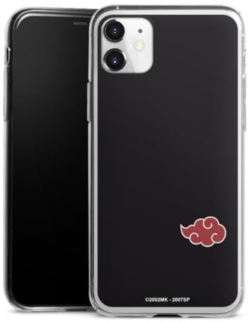 Slim Case extra dünn kompatibel mit Apple iPhone 11 Silikon Handyhülle transparent Hülle Akatsuki Naruto Shippuden Offizielles Lizenzprodukt