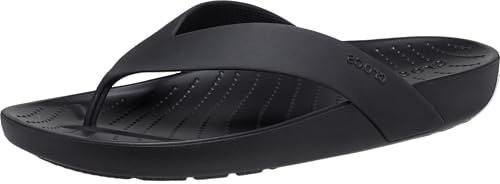 Crocs Women's Splash Flip Flops, Black, 8