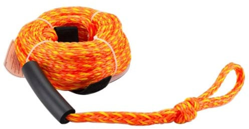 PONTTOR Tube Rope Tow Seil Zugleine Wasserleine Schleppleine 4 Person Wasserski Wakeboard orange und gelb