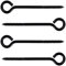 Belle Vous Confezione da 4 Ganci a Vite a Occhiello in Acciaio Inossidabile Nero - Viti 8,3 cm - Ganci Occhielli a Vite Autofilettanti in Metallo per Amache, Sedie a Dondolo - Uso Interno/Esterno