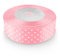 Netuno 1 x Satinband hellrosa gepunktet 25 mm x 22 m Schleifenband mit Punkten Geschenkband Dekoband Stoffband Satinrolle für Hochzeit Kommunion Taufe Geschenke Verpacken Blumen Dekoration Basteln