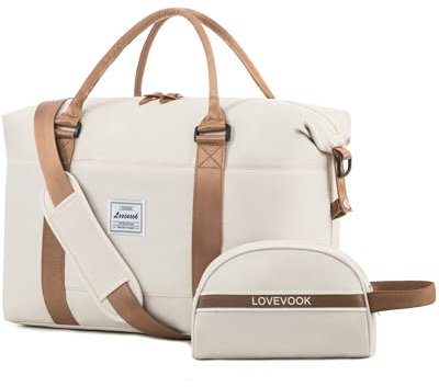 LOVEVOOK Reisetasche Damen Sporttasche Handgepäck Tasche Weekender Schwimmtasche Wasserdicht Travel Duffle Bag Fitnesstasche Frauen Kliniktasche für Reise Gym Flugzeug