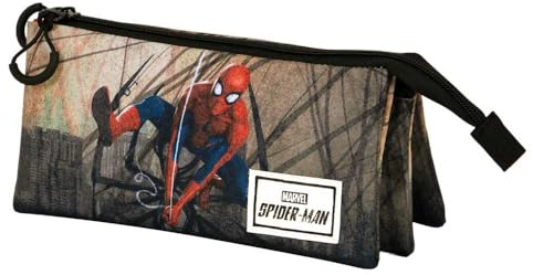 Marvel Spiderman Webslinger-Portatodo Triple FAN 2.0, Multicolor, 23 x 11 cm