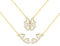 Dochais Magnetische Herzkette, Kette Vierblättriges Kleeblatt, Herzkette Edelstahl Damen, Zirkonia Glückskette Damen Kette für Frauen Mädchen Gold