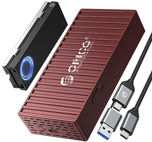 ORICO Case M.2 NVMe Adattatore, Senza Attrezzi USB3.2 Gen2*2 20Gbps USB C Esterno per Custodia Disco Rigido Lettore per M2 2280 NVMe M/B&M Key SSD con UASP, SMART-rosa