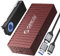 ORICO Case M.2 NVMe Adattatore, Senza Attrezzi USB3.2 Gen2*2 20Gbps USB C Esterno per Custodia Disco Rigido Lettore per M2 2280 NVMe M/B&M Key SSD con UASP, SMART-rosa