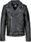 URBAN 5884 Giacca Pelle Uomo Perfecto, Giubbotto in Vera Pelle Bovina Soffice e Resistente, Chiodo Uomo stile Biker, Nero, S