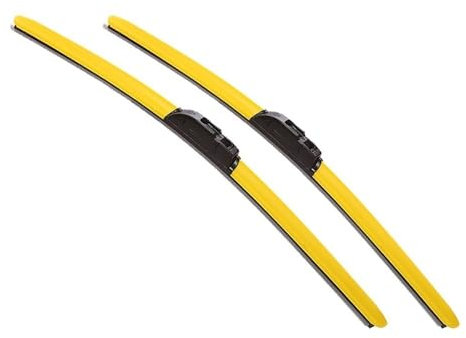 Scheibenwischer Bunte Autowischerblätter Für BMW 3er M3 Limousine Coupe Cabrio Touring E36 E46 316I 318I 325I 328I 330I 318TI 320D Ersatzwischblätter (Color : Blue-Yellow, Size : (E46) 1998-2006)