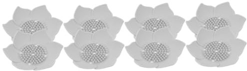 PRETYZOOM 8 STK Seifenschale Aus Silikon Badezimmer Seifenschale Weißes Tablett Seifenhalter Seifenschale Silikonschale Blumige Seifenschale Wanne Veranstalter Kieselgel Reisen