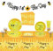 Bee Party Decorations, First Bee Day Party Decorations with Happy 1st Bee Day Banner, Paper Plates, Bee Napkins, Bee Tablecloth, Cups for Kids First Birthday Party Fun to Bee One Party Supplies