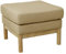 SVITA Holly Pouf Hocker Sitzbank Flur Schlafzimmer Wohnzimmer Fußstütze Schminktisch Stuhl modern gepolstert mit Stoffbezug Holzbeine Beige/Natur