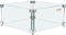 VEVOR Pare-vent pour Foyer à Gaz, 380x380x180 mm Pare-vent en Verre Trempé pour Brasero Écran de Protection Carré Pare-flamme Robuste Coupe-vent Stable Épaisseur 8 mm avec Support de Coin Dur et Pieds