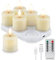 Rhytsing Set of 6 Rechargeable Flameless Votive Candles with Timer for Home Decor, Led Faux Battery Operated Tealight Candles with Charging Base, Type-C USB Cable and Remote Included - D4cm x H6.8cm