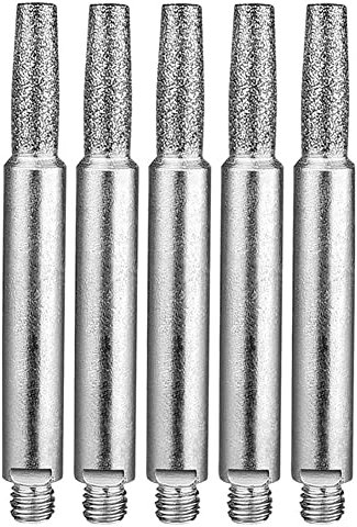 Yuemsh Chainsaw Sharpening Stone, Chainsaw Sharpening Stone, 5-Piece Diamond Chainsaw Sharpener with High Hardness - Burr File