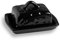 Sweejar Home Ceramic Butter Dish with Lid,Cheese-Shaped Butter Holder,Cute Butter Dish for Countertop,Kitchen Deco & Butter Storage(Black)