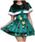 HELLORSOON Christmas Tree Fancy Dress for Women Christmas Tree Costume Dress & Hat Adult, Cloak Cape Cosplay Party Costume Prop (Dark Green, XL)