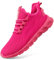 VGPSFN Damen Slip-On Outdoor Sneakers Leichte & Atmungsaktive Sportschuhe Alltagstaugliche Freizeitschuhe Bequeme Schuhe Mit Flacher Sohle Für Straßenlauf Wandern Training Rosa EU 40
