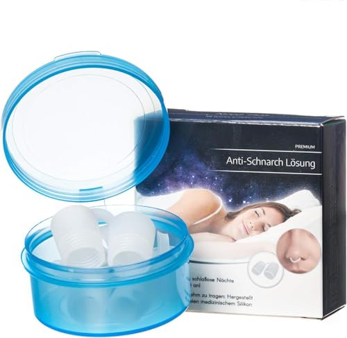 Anti-Schnarch Nasenclip – Wiederverwendbarer Schnarchstopper aus Silikon | Leicht & Komfortabel | Set mit 5 Stück in verschiedenen Größen für besseren Schlaf und Atmung