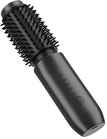 Lurowo Kabelloser 3 in 1 Haarstyler, kabelloser Haarstyler Beheizte Haarbürste mit 4 Temperatur einstellbar, USB Wiederaufladbare Lockenwickler und Glätteisen Bürste, Tragbare Glätteisen für