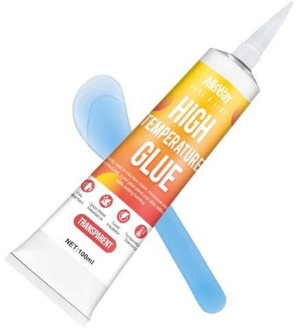 AllisWay Silicone Alta Temperatura, 100 Ml Sigillante Isolante Impermeabile, Sigillante Alte Temperature per Forno a Microonde, Piano Cottura a Induzione, Cappa Aspirante, Buona Tenuta, Traslucido